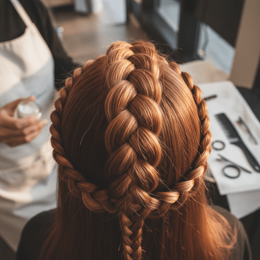 Knotless braids detail